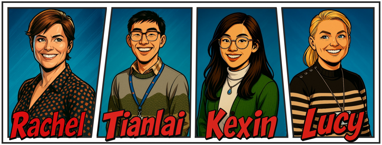 Comic strip image of ROR Group members